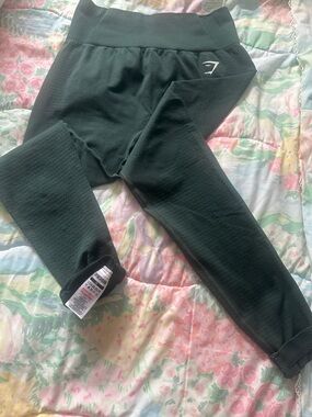 Gymshark Kids Forest Green Seamless High-Waist Leggings